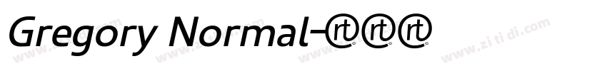 Gregory Normal字体转换